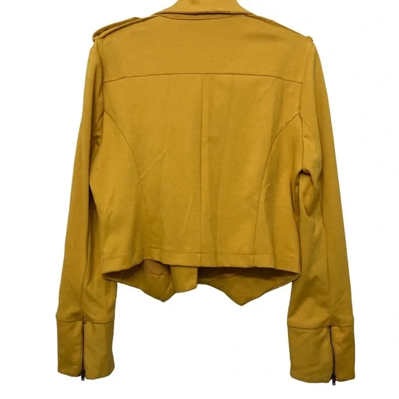Mustard Yellow Jacket With Silver Studs Sz L - Picture 4 of 12